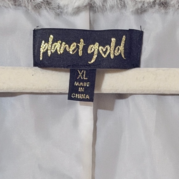 Planet Gold Textured Teddy Jacket - Cream - Picture 7 of 8